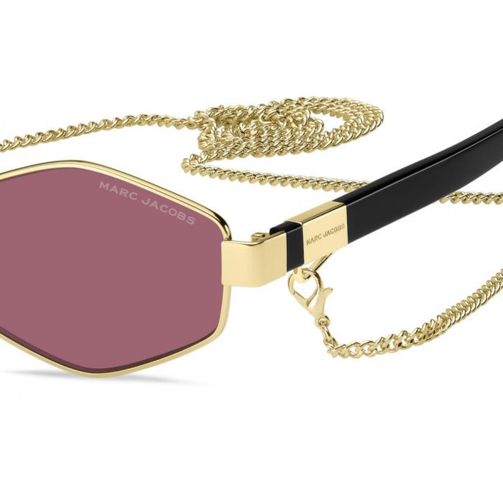 MARC JACOBS Γυναικεία μεταλλικά χρυσά Πολυγωνικά Ροζ 496/S Γυαλιά ηλίου
