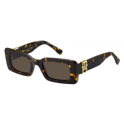Tommy Hilfiger Unisex Γυαλιά ηλίου ορθογώνια Ταρταρούγα TH 2125/S