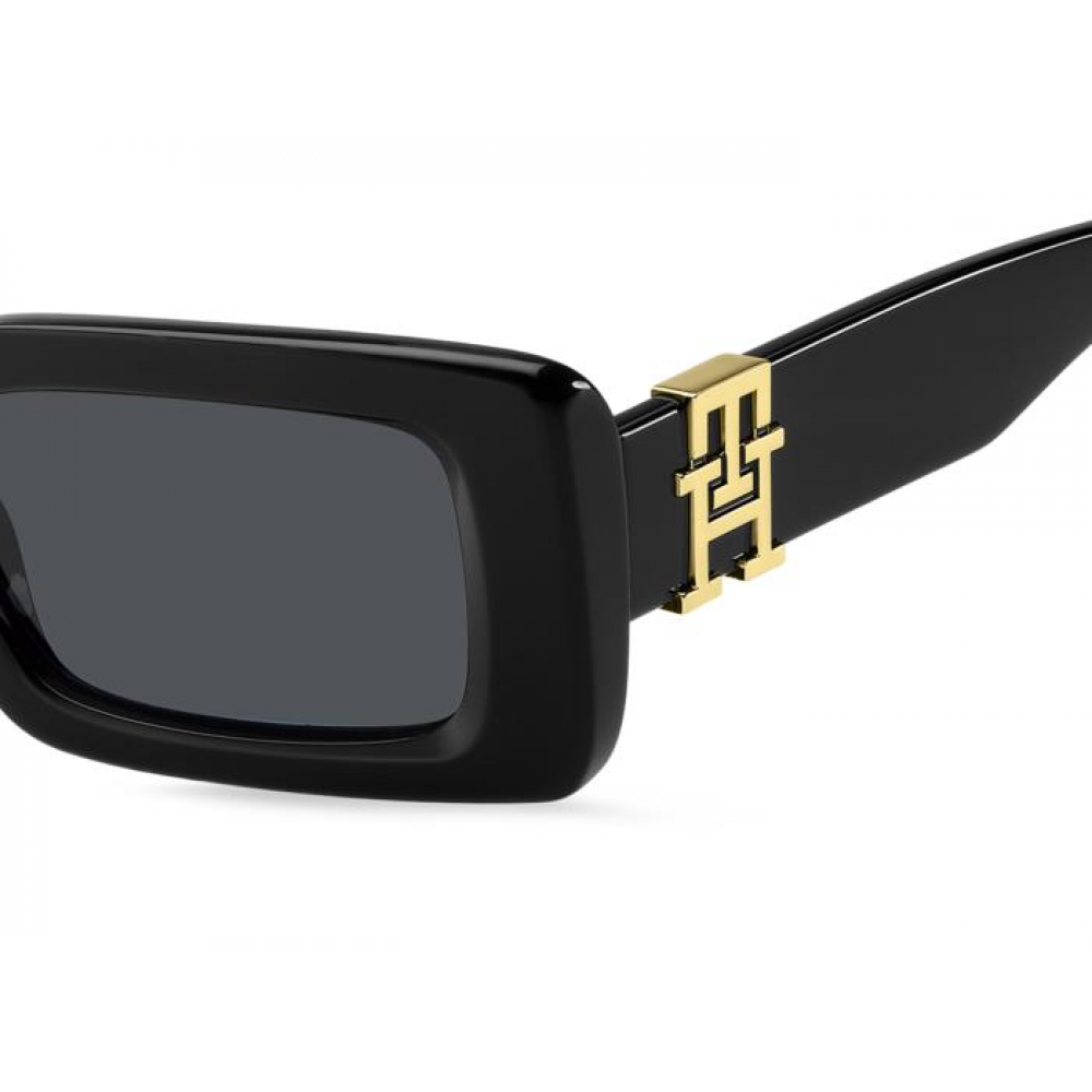 Tommy Hilfiger Unisex Γυαλιά ηλίου ορθογώνια μαύρα TH 2125/S Γυαλιά ηλίου